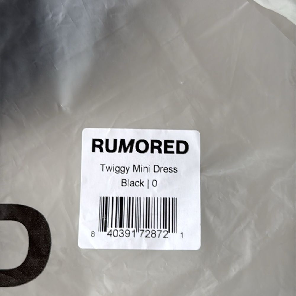 Rumored Twiggy Mini Dress Black size 0 NWT in‎ packaging - Picture 3 of 5